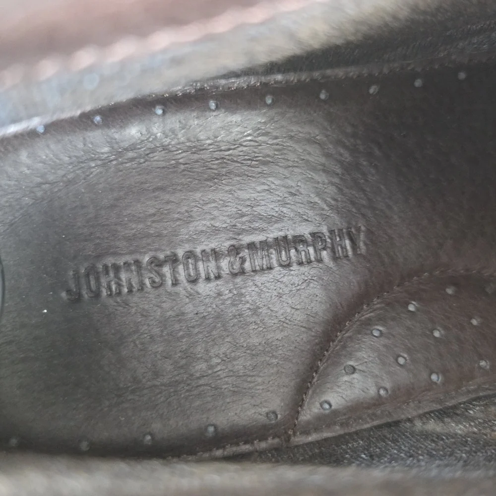 Johnston & Murphy Mens Brown Pebbled Leather Chukka Boots 59-12363 Size 10M